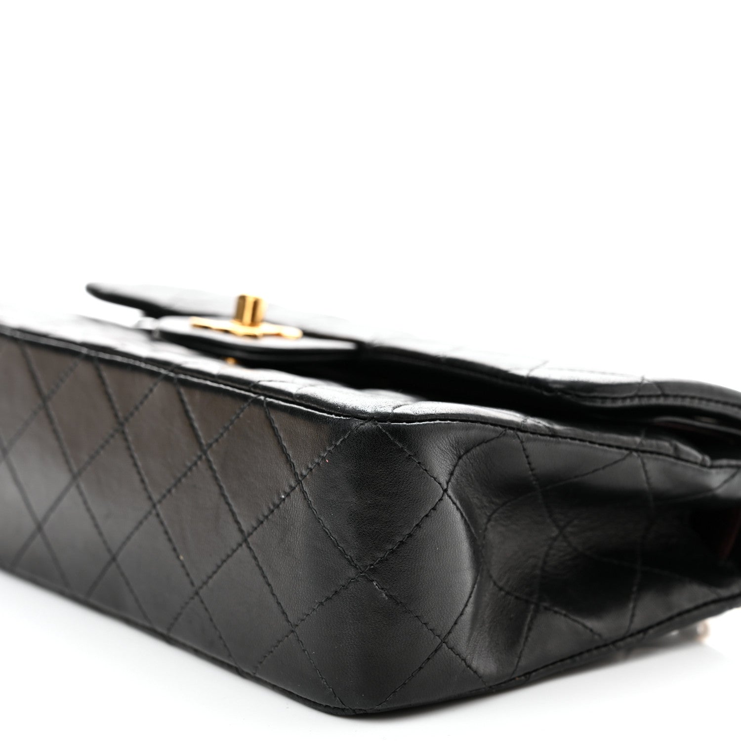 Chanel Lambskin Quilted Small Double Flap Black 10 of 14
