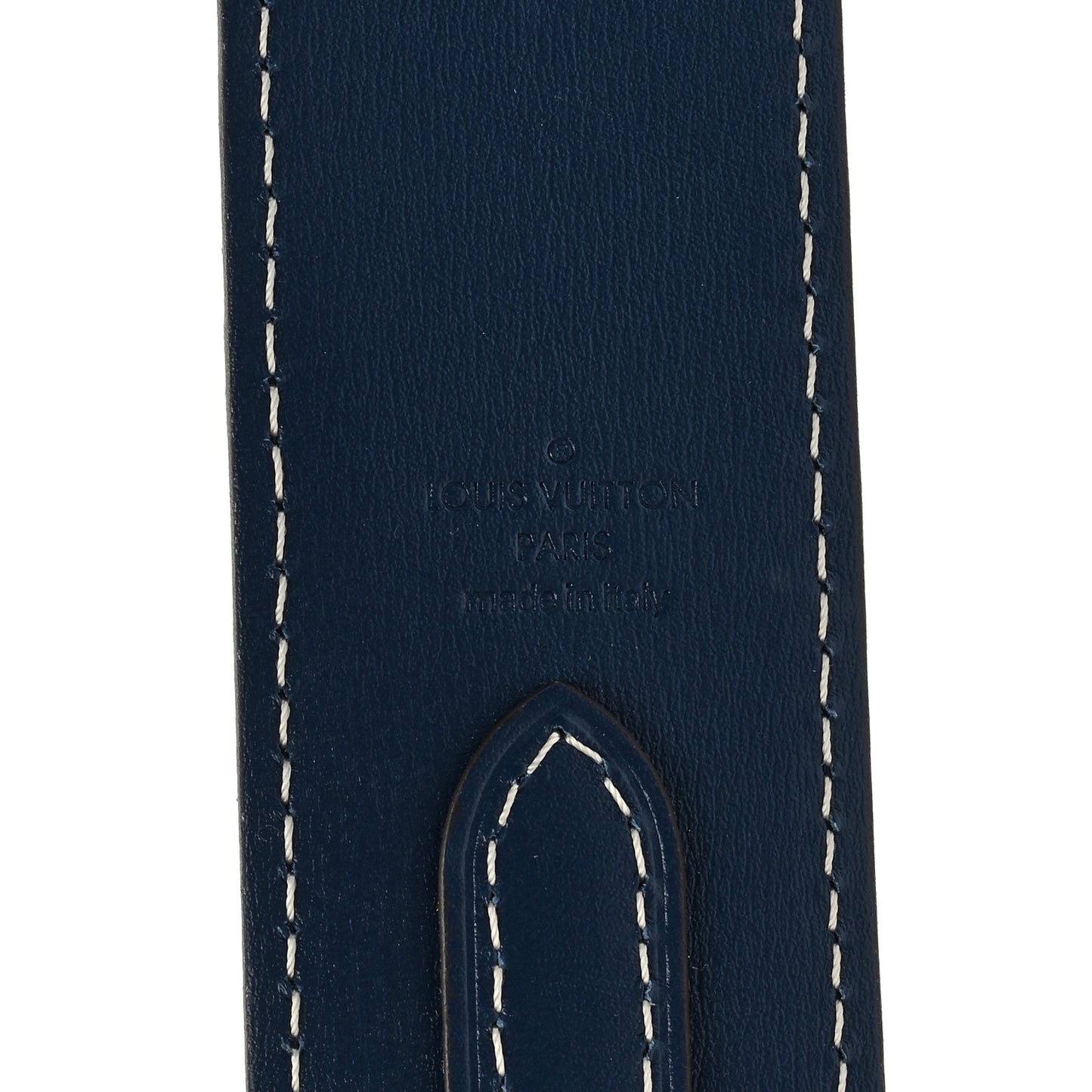 Denim Monogram Jacquard Bandouliere Shoulder Strap Bleu