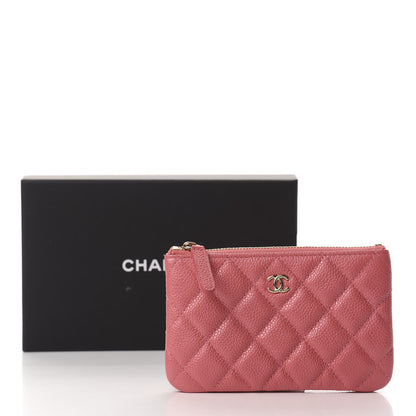 Chanel Iridescent Caviar Quilted Small Cosmetic Case Pink 8 of 8