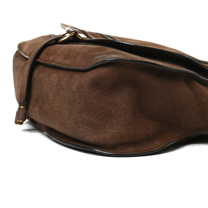 Chloe Nubuck Medium Marcie Satchel Dark Brown 10 of 18