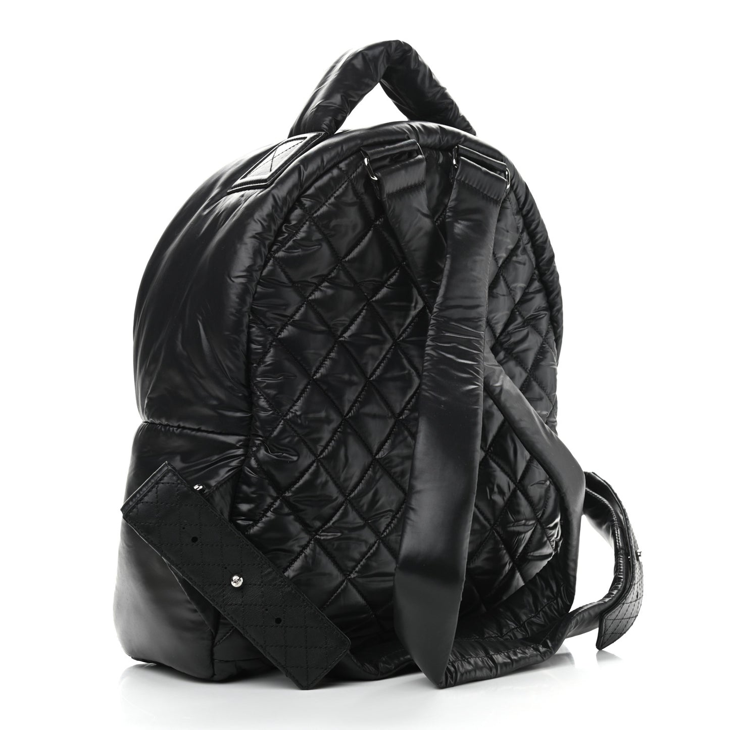 Nylon Quilted Coco Cocoon Backpack Black
