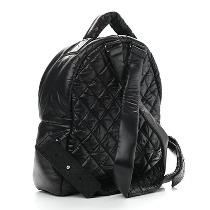 Chanel Nylon Quilted Coco Cocoon Backpack Black 3 of 9