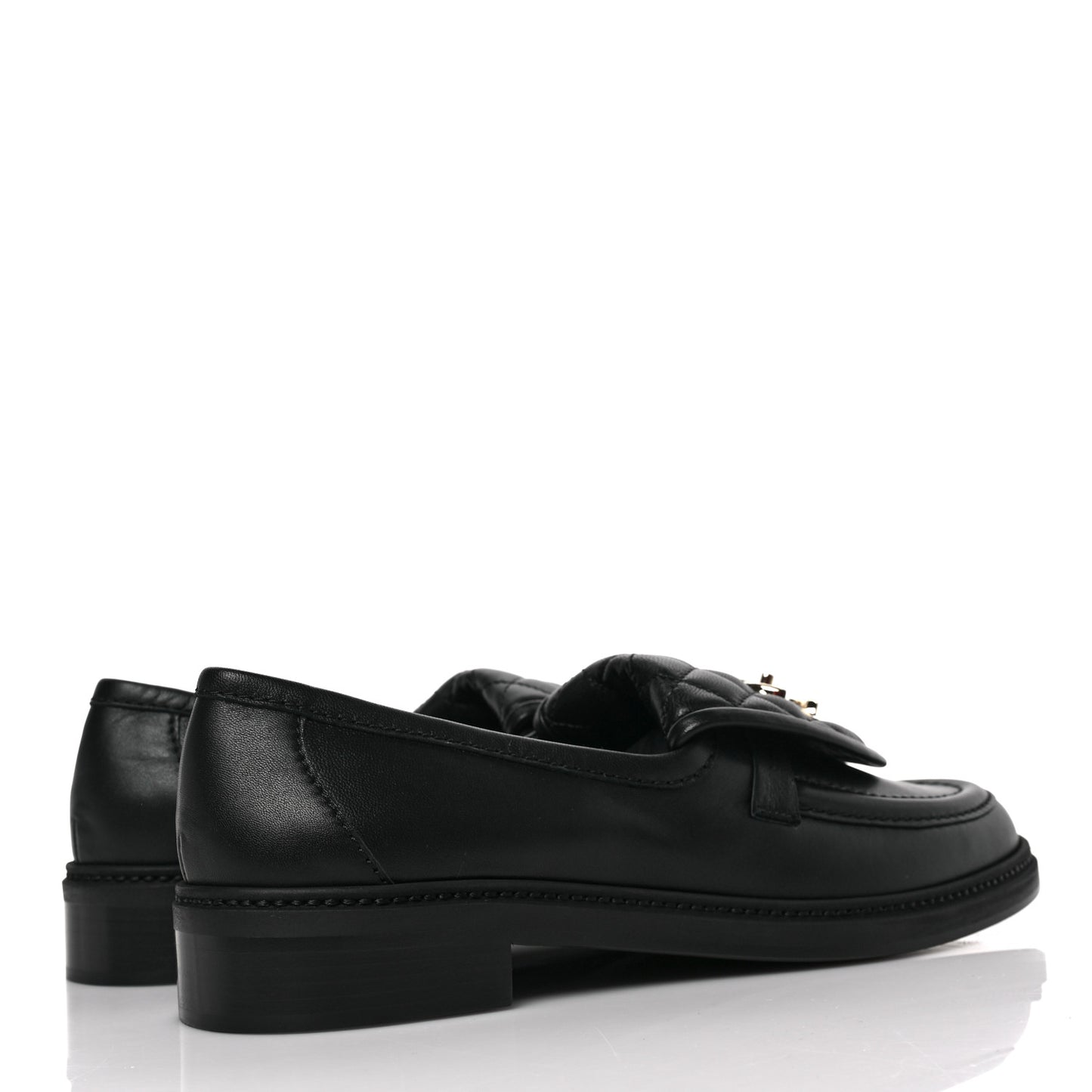 Lambskin Quilted CC Turnlock Loafers 41 Black