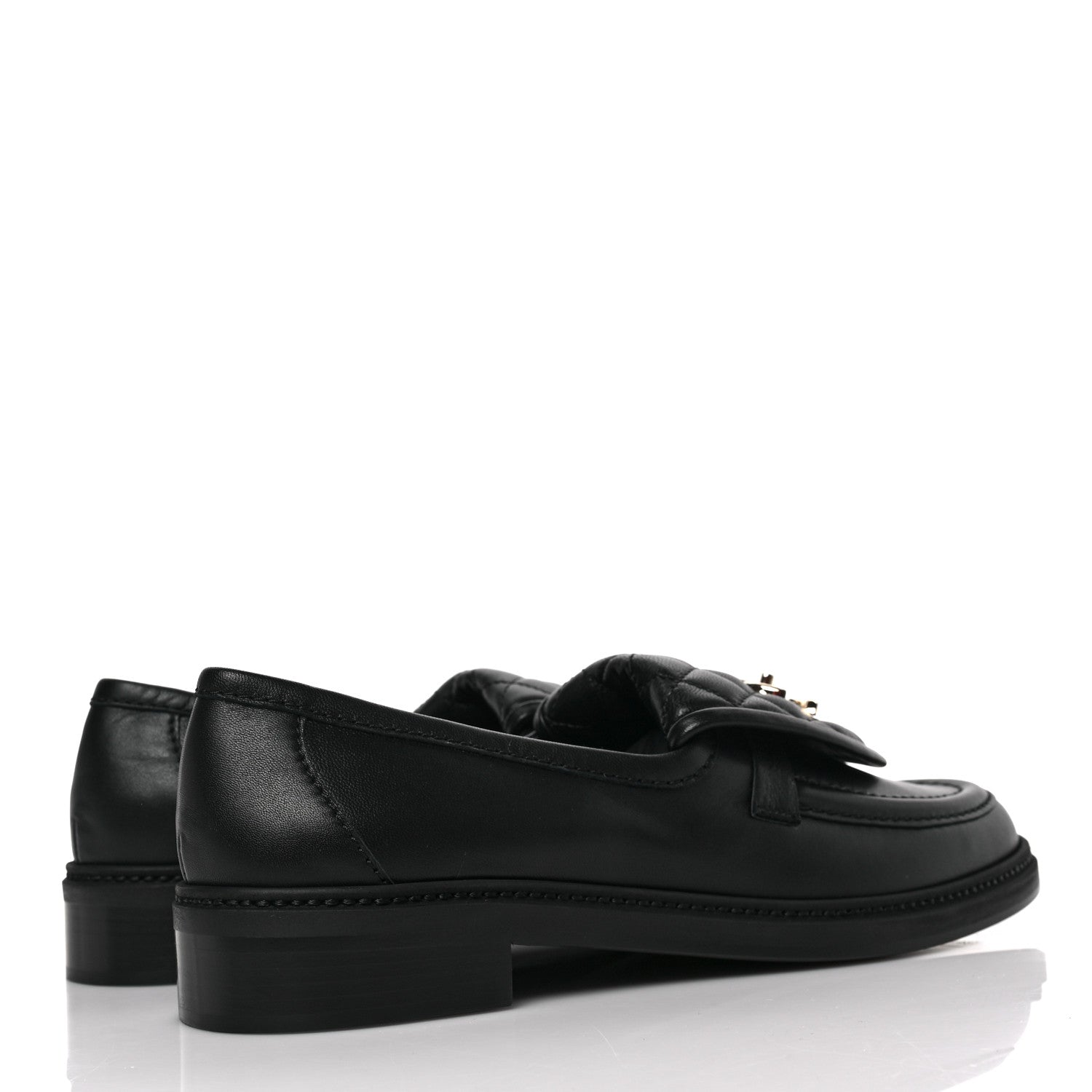 Chanel Lambskin Quilted CC Turnlock Loafers 41 Black 4 of 8