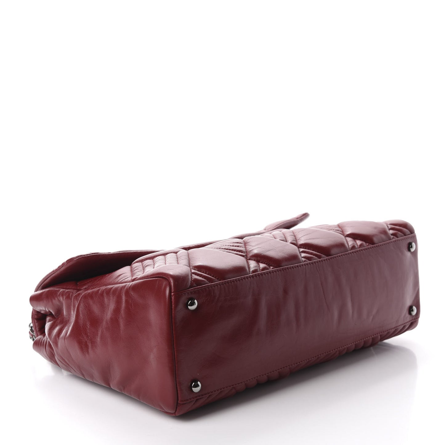 Lambskin In and Out Maxi Flap Red