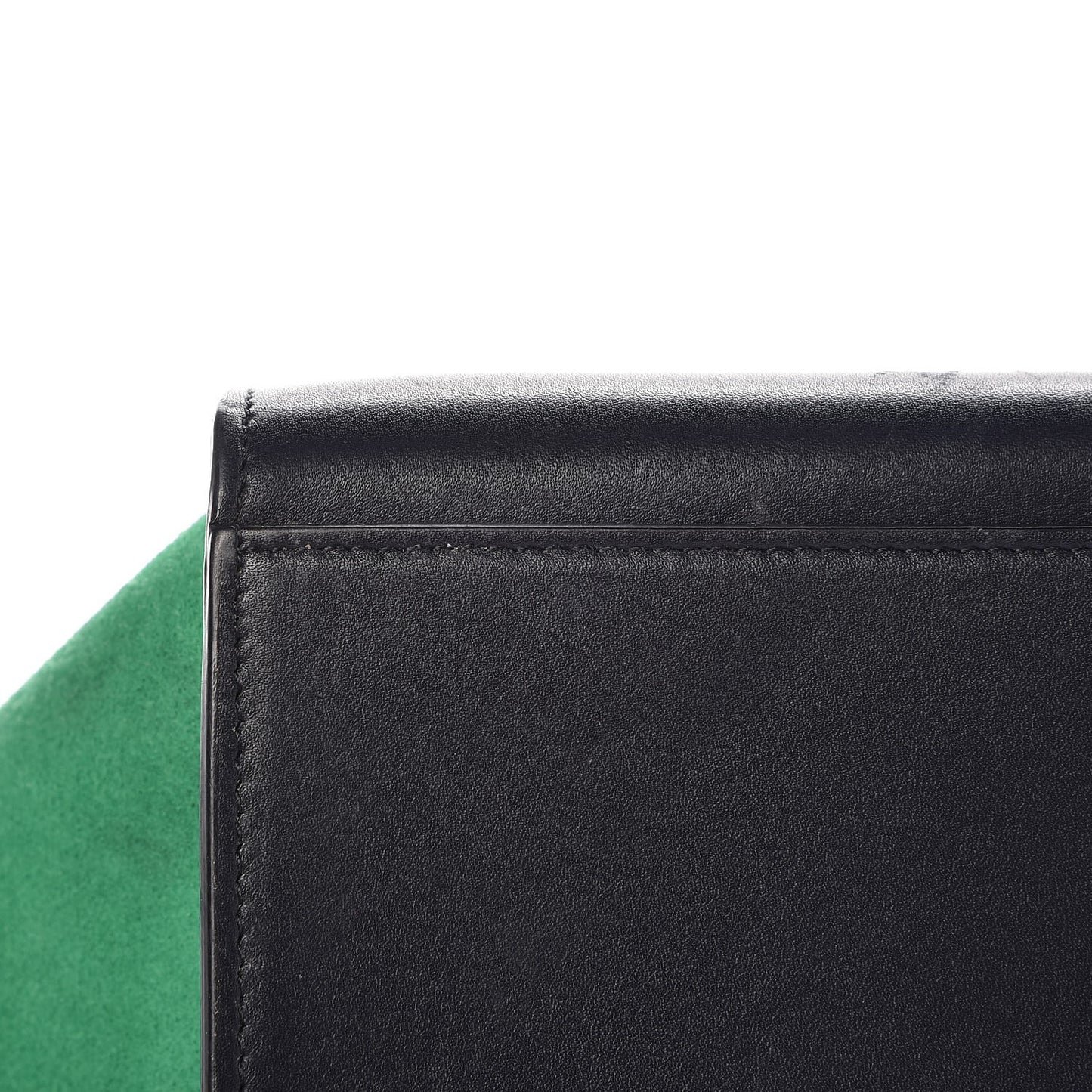 Smooth Calfskin Suede Small Bi-Color Trapeze Palm