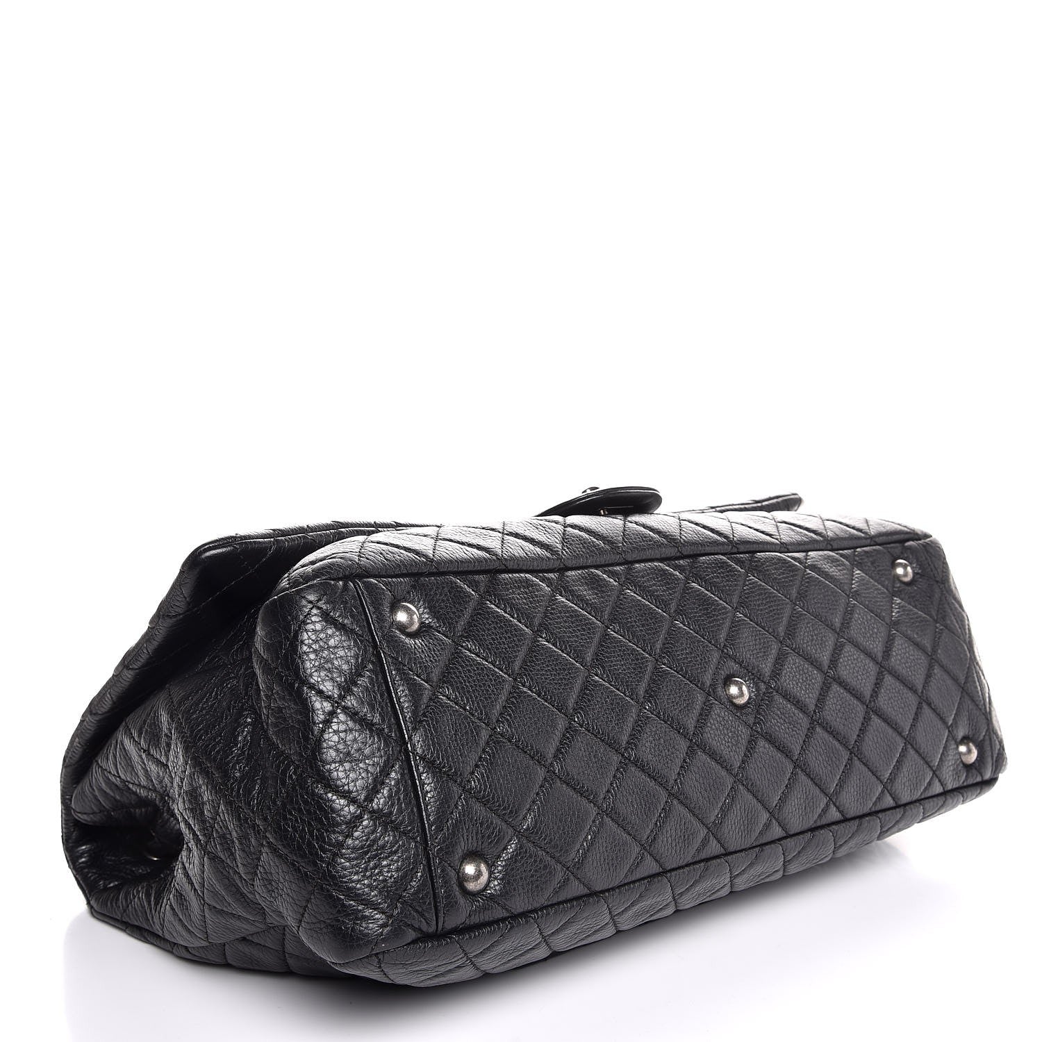 Chanel Calfskin Quilted XXL Travel Flap Bag Black 4 of 7