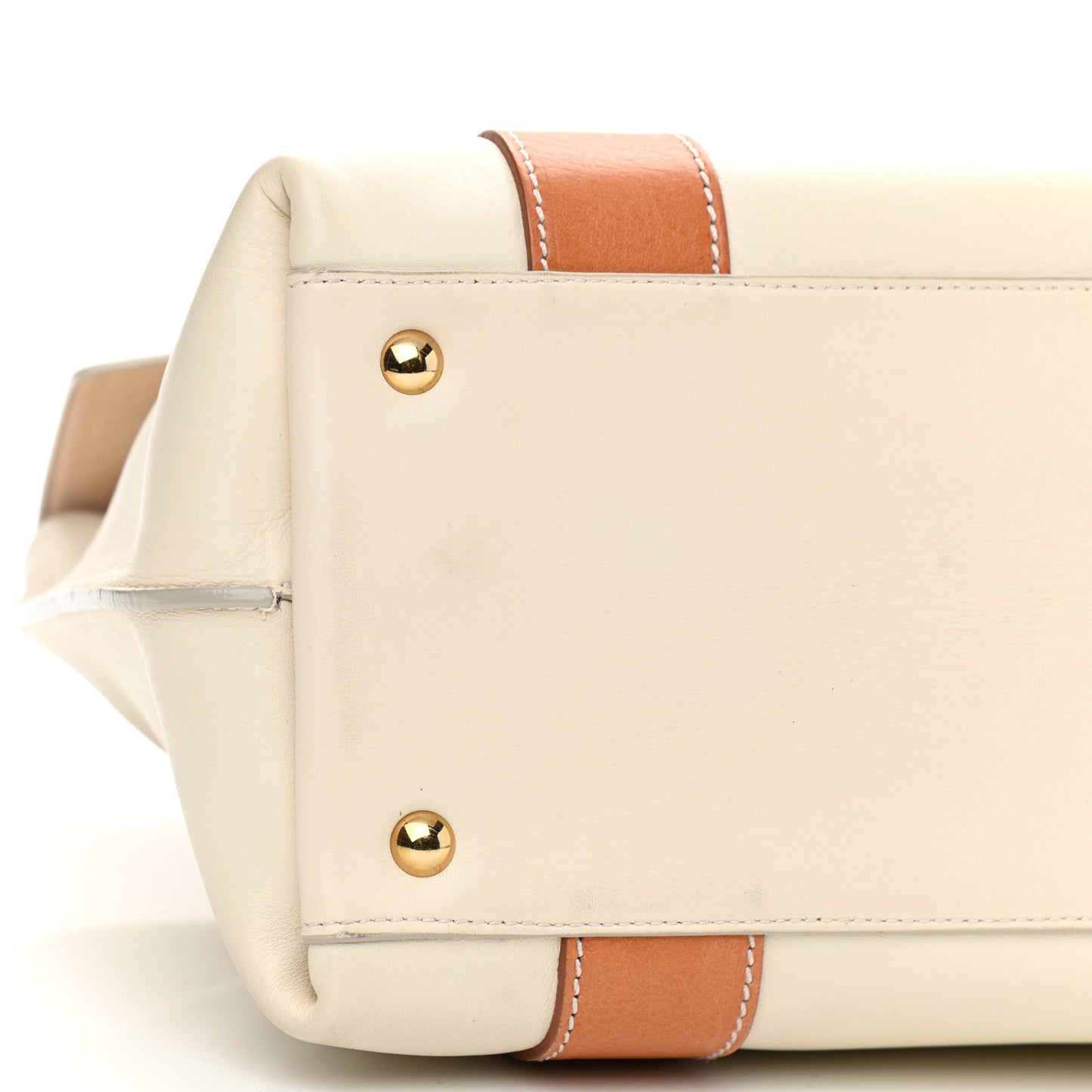 Calfskin Small Sookie Satchel White Tan