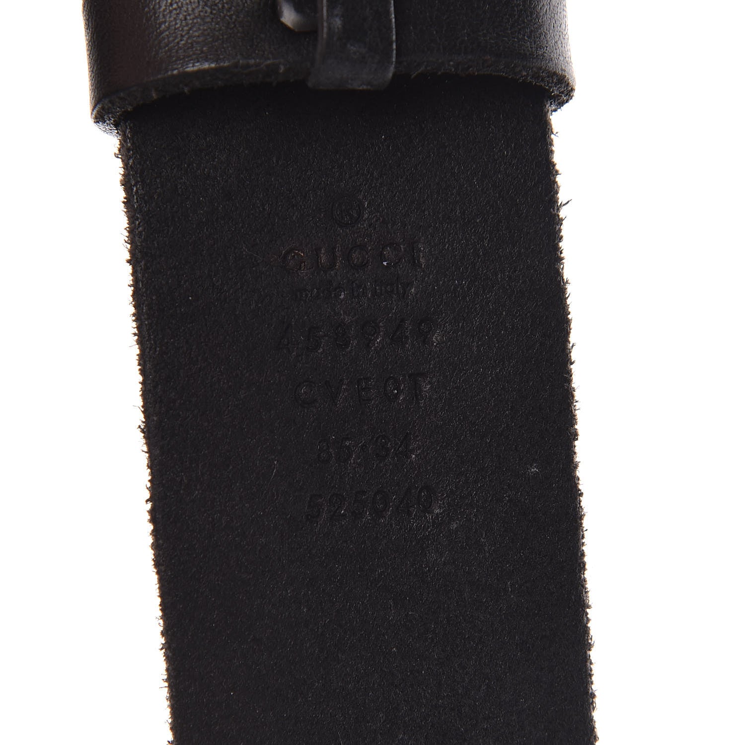 Gucci Faded Calfskin Snake Double G 40mm Belt 85 34 Black 4 of 8