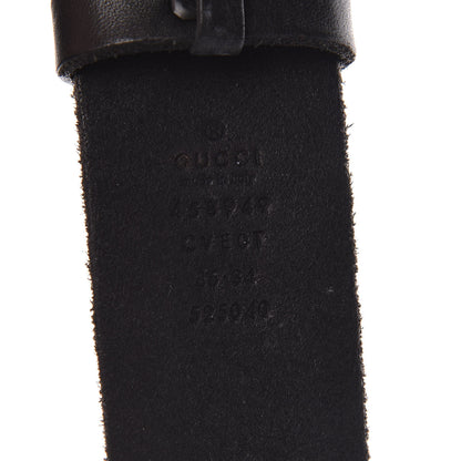 Gucci Faded Calfskin Snake Double G 40mm Belt 85 34 Black 4 of 8