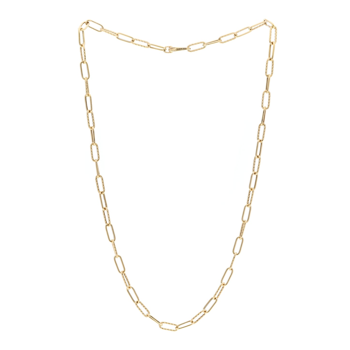 18K Yellow Gold 4mm Madison Chain Necklace 18"