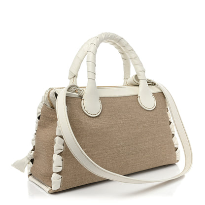 Chloe Calfskin Linen Medium Edith White 3 of 12