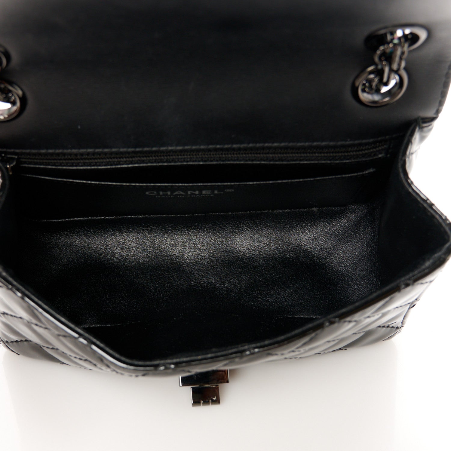 Chanel Patent Calfskin Quilted 2.55 Reissue Mini Flap So Black 5 of 10