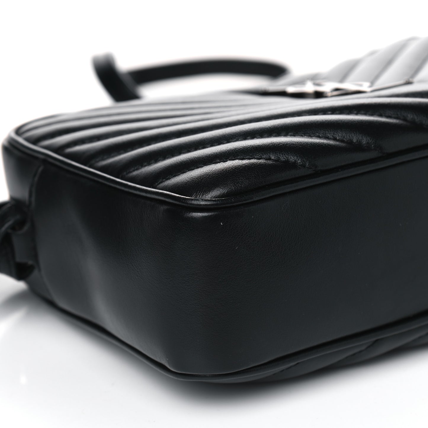 Calfskin Matelasse Monogram Lou Camera Bag Black