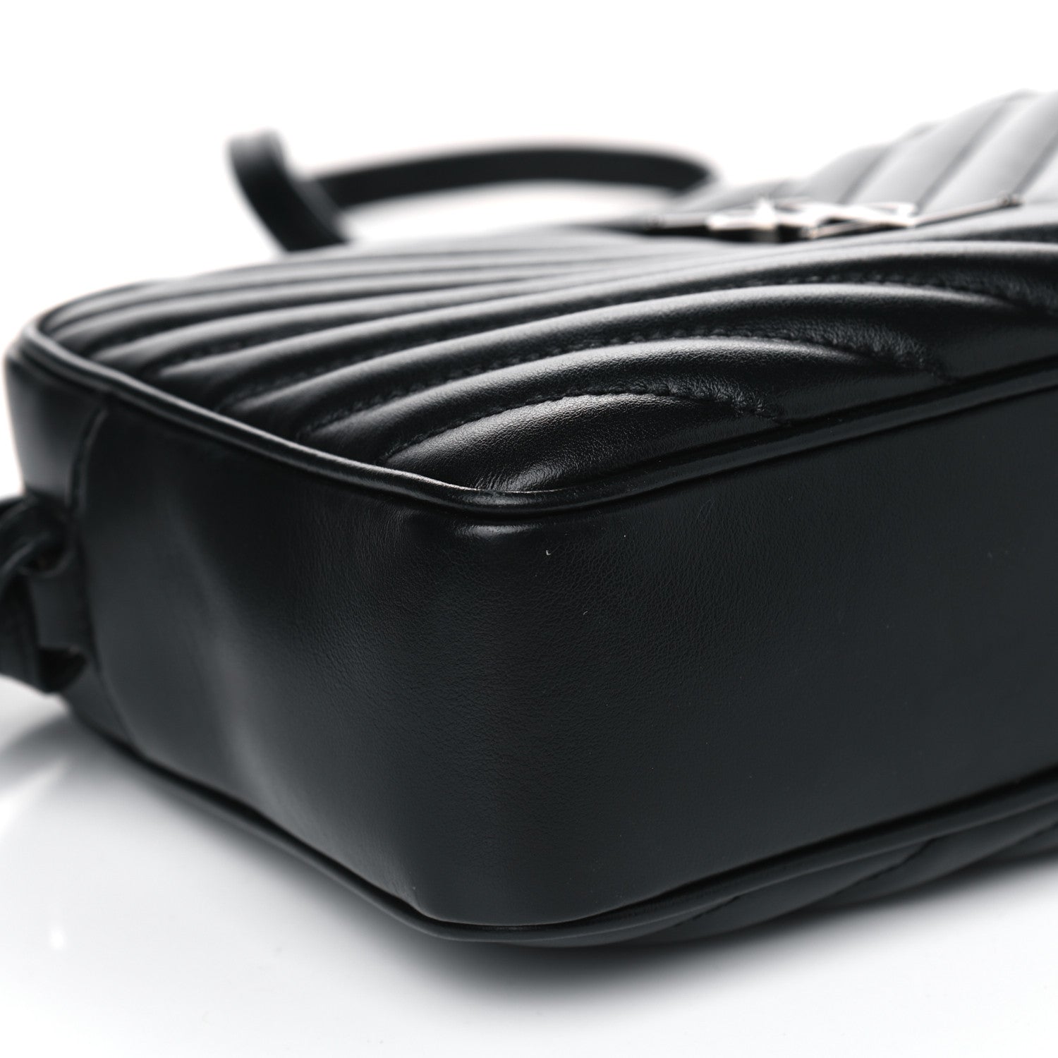 Saint Laurent Calfskin Matelasse Monogram Lou Camera Bag Black 6 of 9