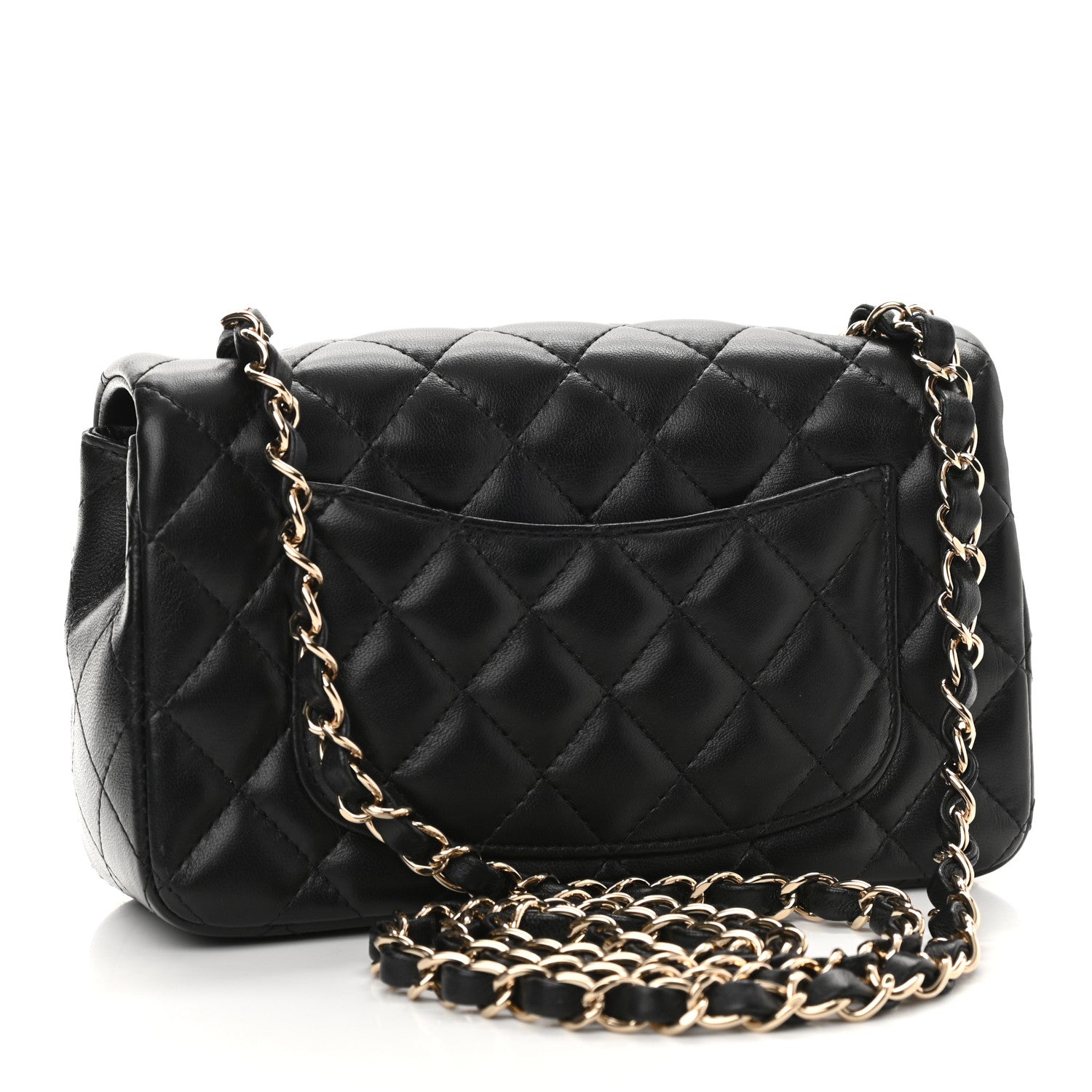 Chanel Lambskin Quilted Mini Rectangular Flap Black 3 of 16