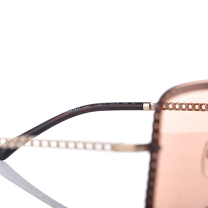 Chanel Metal Removable Chain Square Sunglasses 4244 Light Brown 7 of 7