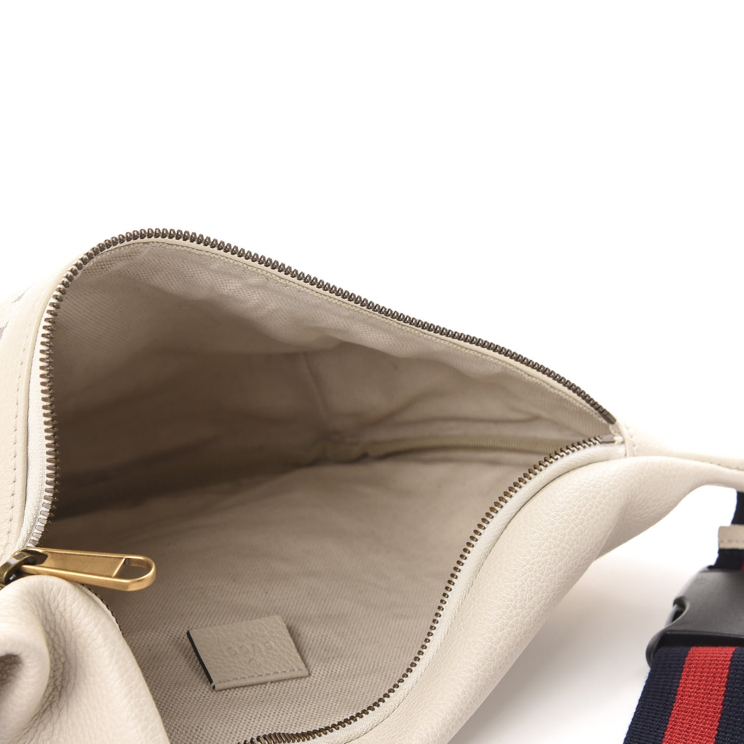 Gucci Grained Calfskin Logo Belt Bag White 5 of 11