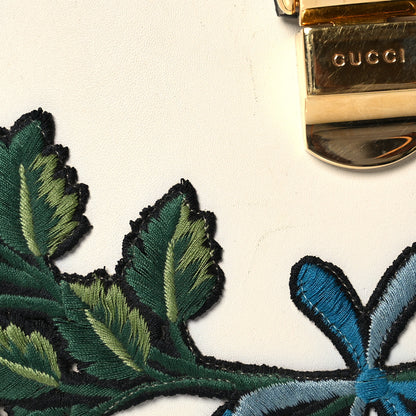 Gucci Calfskin Floral Medium Sylvie Top Handle Bag Off White 12 of 17