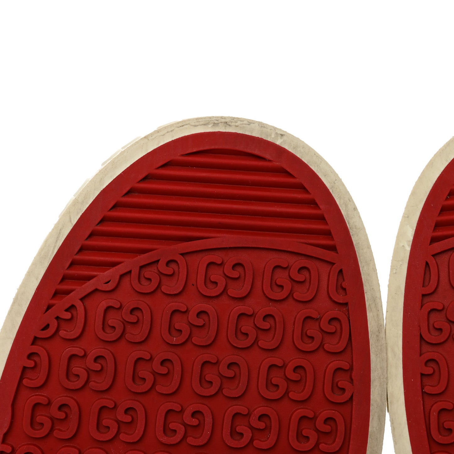 GG Monogram Web Mens 1977 Tennis Sneakers 10.5 Beige Ebony Mystic White