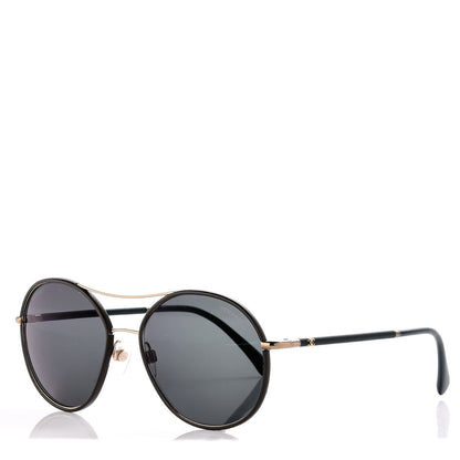 Chanel Round Pilot Sunglasses 4228-Q Dark Green 1 of 8