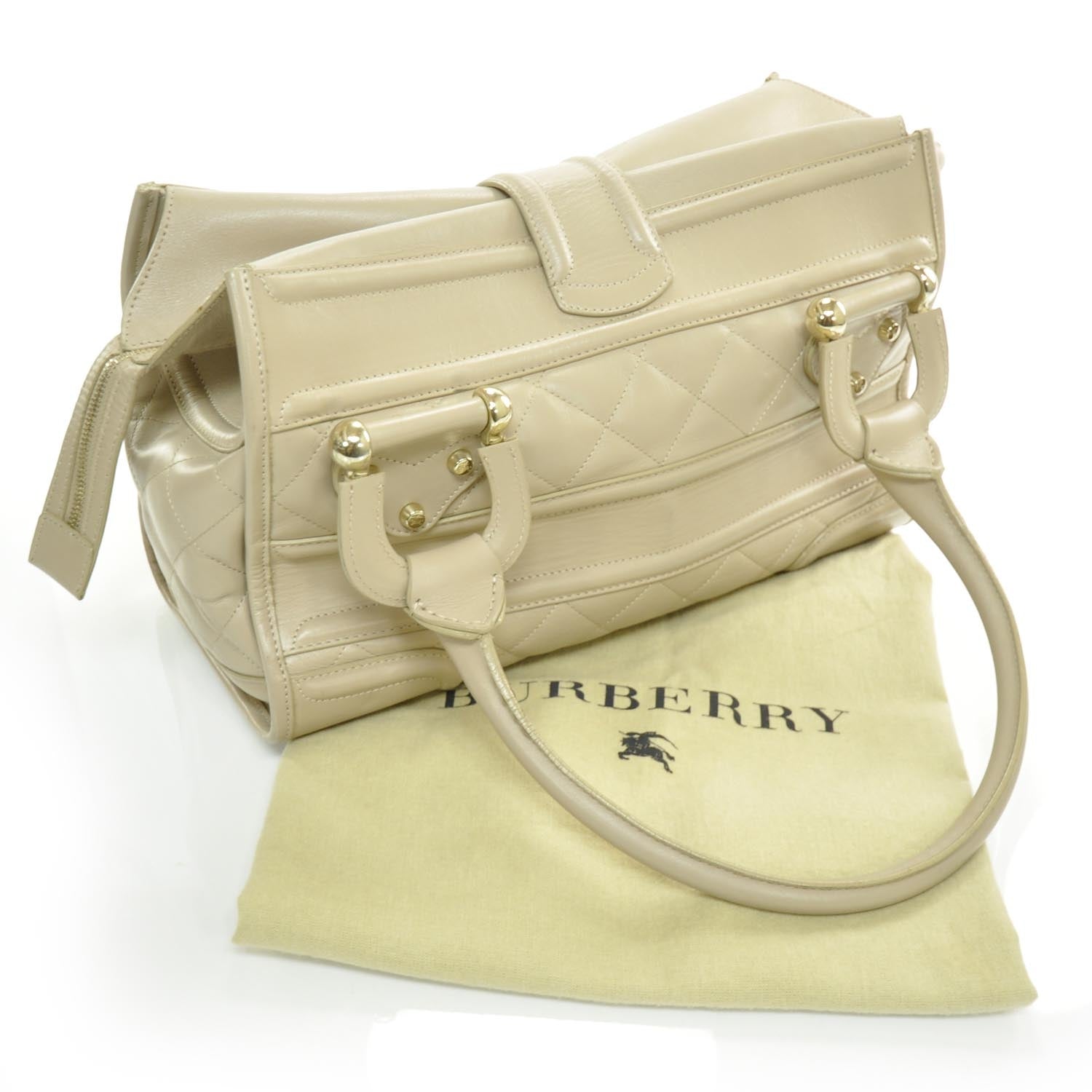 Burberry Leather Quilted Manor Tote 3 of 9