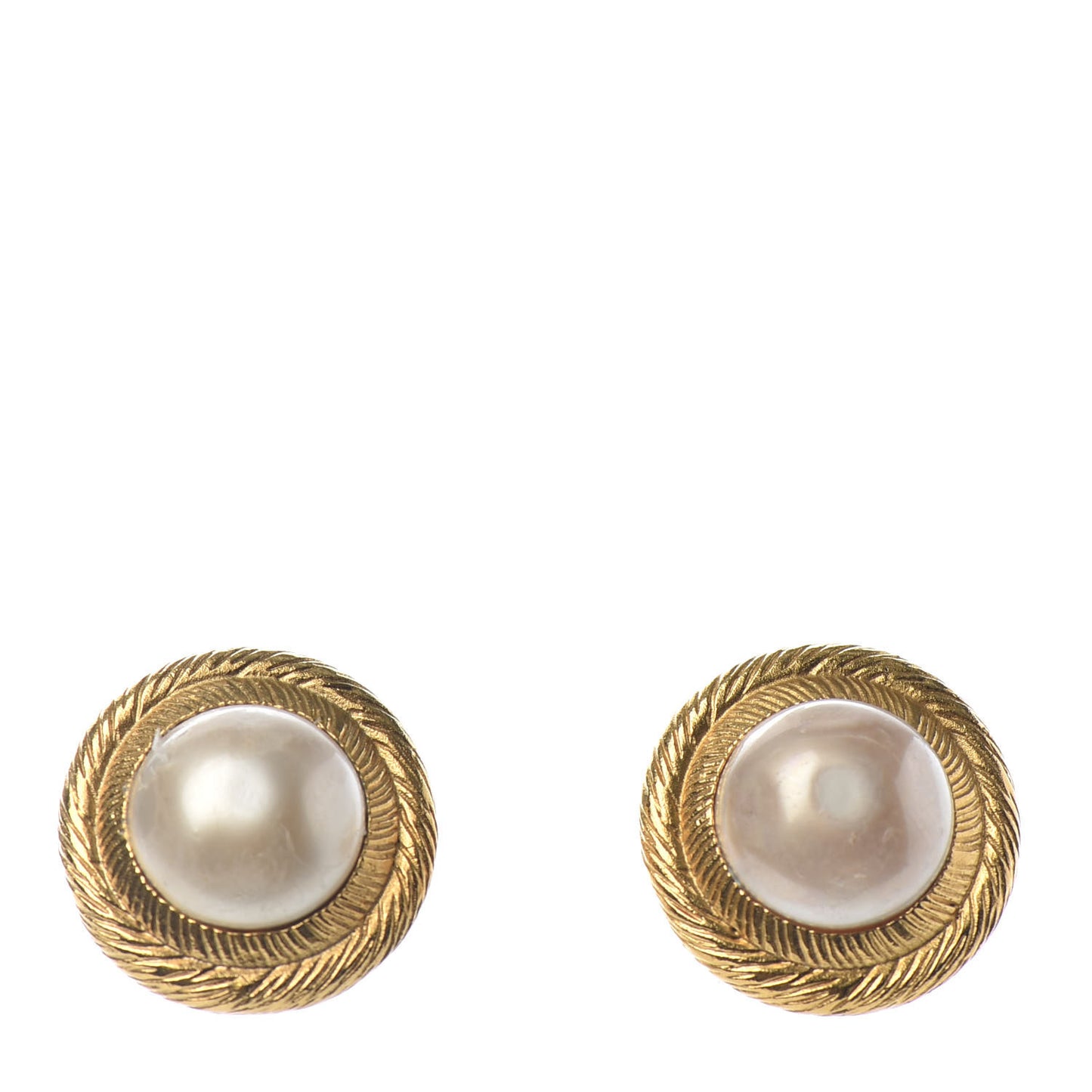 Pearl Clip On Earrings Gold