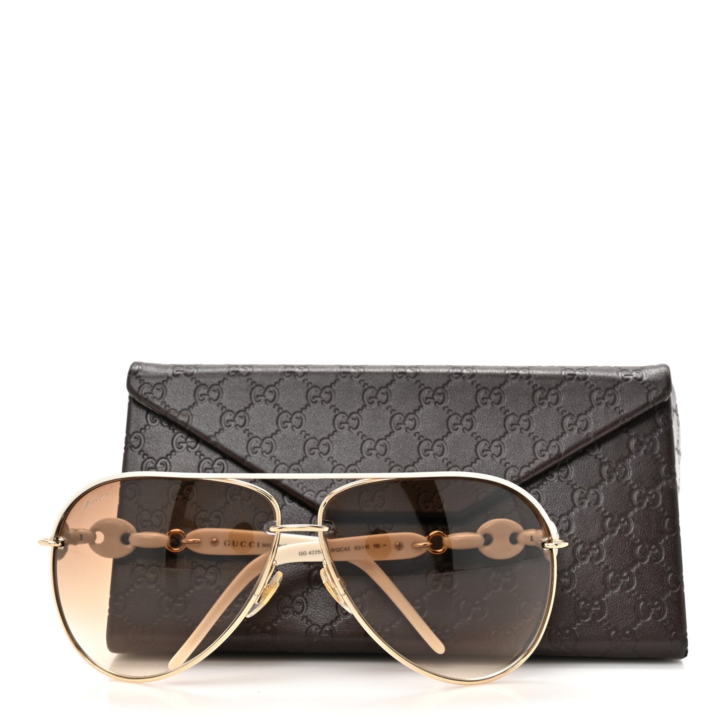 Marina Chain Aviator Sunglasses GG 4225/S Gold White