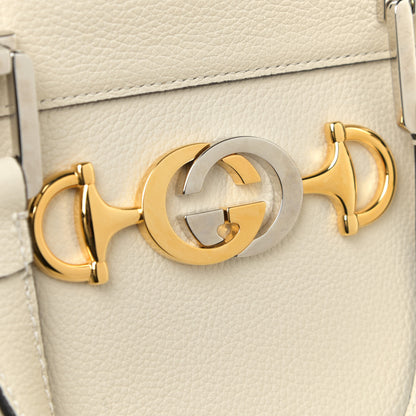 Gucci Grainy Calfskin Medium Zumi Top Handle Bag Mystic White 12 of 13