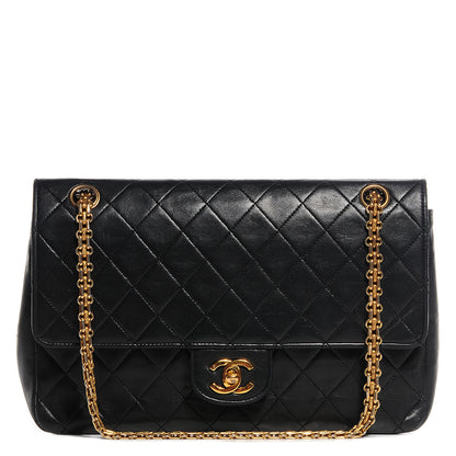 Chanel Lambskin Medium Mademoiselle Chain Double Flap Black 1 of 10