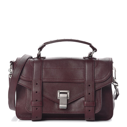 Proenza Schouler Lambskin Tiny PS1 Satchel Oxblood 1 of 14