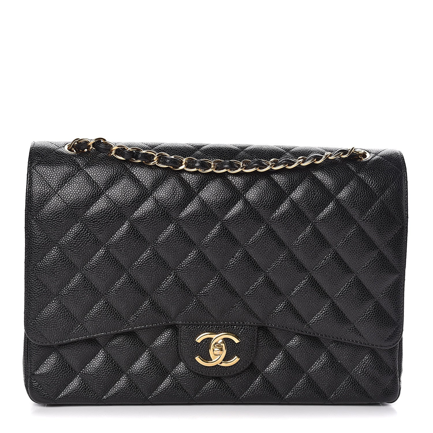 Chanel Caviar Quilted Maxi Double Flap Black 1 of 11