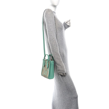 Gucci Monogram Jumbo GG Textured Dollar Calfskin Mini Tote Bag Pepperlight Mint 2 of 10