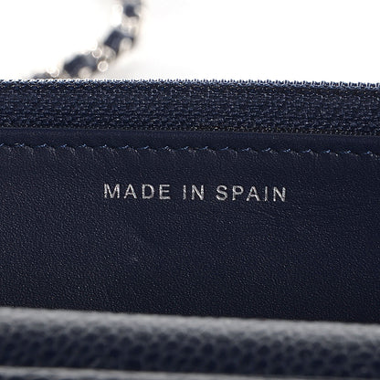 Chanel Caviar Quilted Wallet on Chain WOC Navy 7 of 9