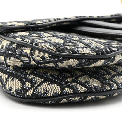 Christian Dior Oblique Mini Saddle Bag Blue 9 of 9