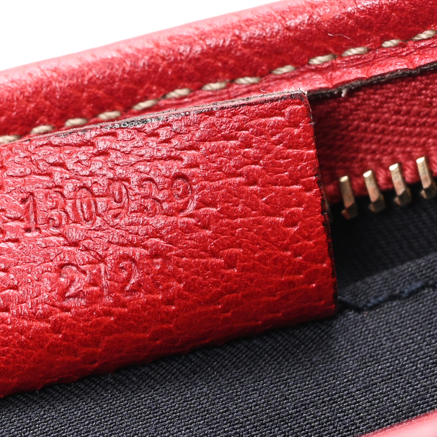 Gucci Monogram D Ring Abbey Pochette Navy Red 7 of 12
