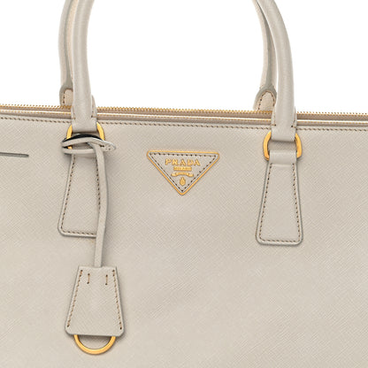 Prada Saffiano Lux Large Galleria Double Zip Talco 8 of 17