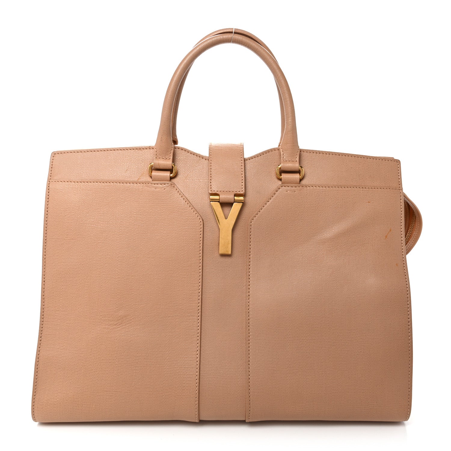 Saint Laurent Textured Calfskin Large Cabas ChYc Beige 1 of 12