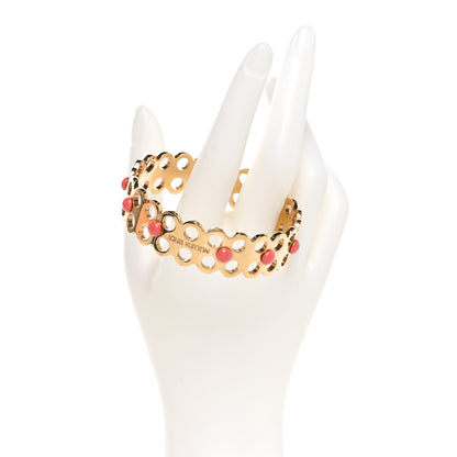 Louis Vuitton Enamel Hide and Seek Bracelet S Gold 2 of 5