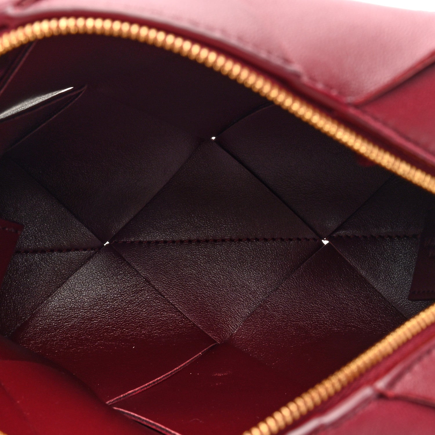 Bottega Veneta Lambskin Maxi Intrecciato Mini Cassette Camera Bag Bordeaux 5 of 9