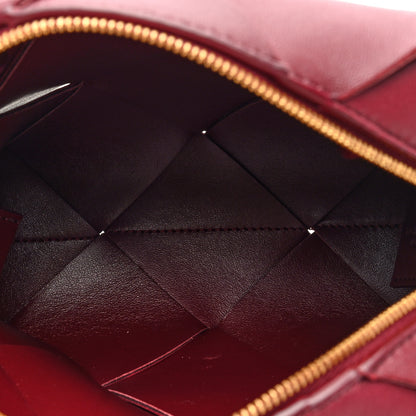 Bottega Veneta Lambskin Maxi Intrecciato Mini Cassette Camera Bag Bordeaux 5 of 9
