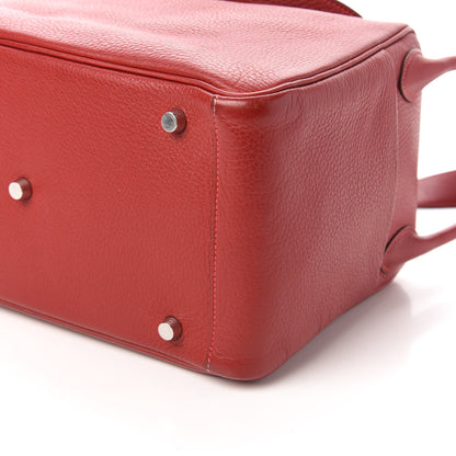 Hermes Taurillon Clemence Lindy 30 Rouge Vif 7 of 9