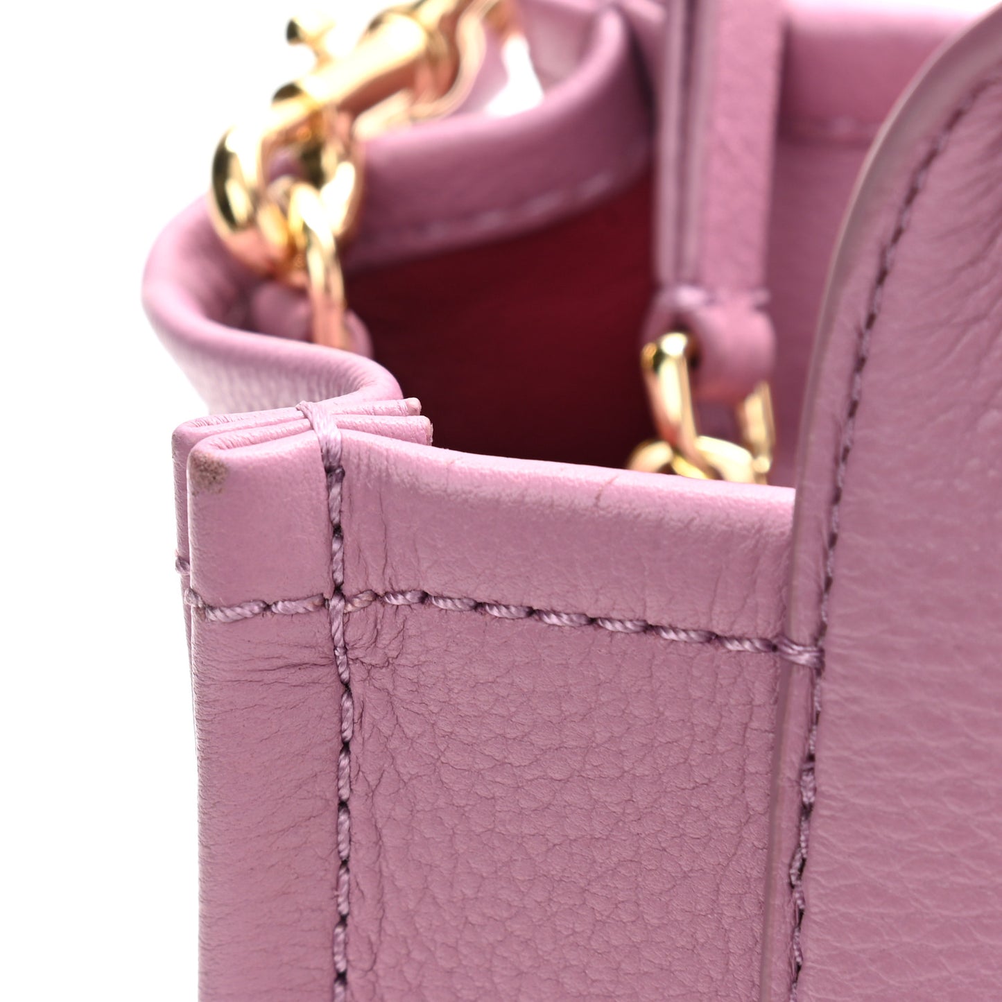 Grained Calfskin Small The Tote Bag Orchid Haze