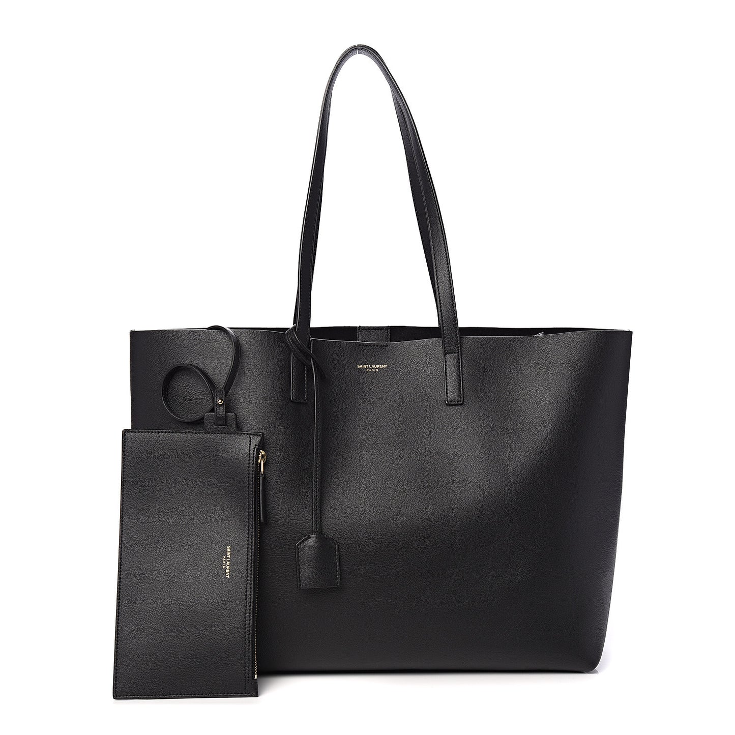 Calfskin Large Shopping Tote Black