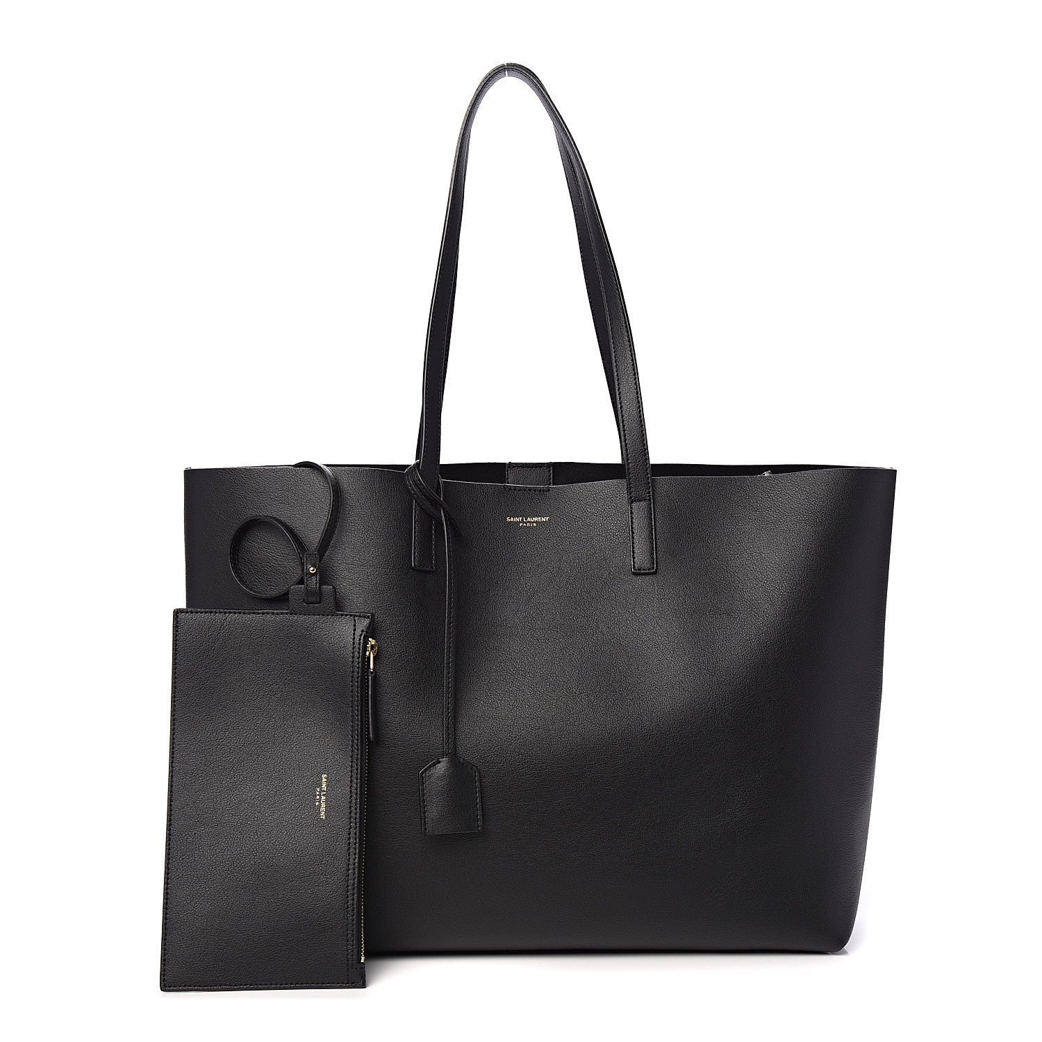 Saint Laurent Calfskin Large Shopping Tote Black 1 of 10