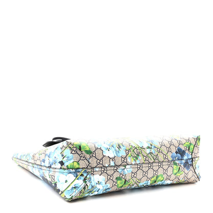 Gucci GG Supreme Monogram Blooms Medium Reversible Tote Beige Blue Navy 6 of 15