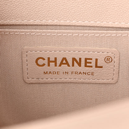 Chanel Caviar Quilted Small Boy Flap Light Beige 6 of 10