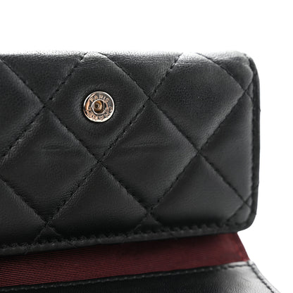 Chanel Lambskin Quilted 6 Key Holder Black 14 of 16