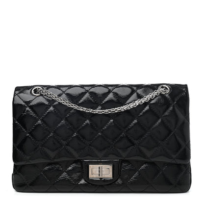 Chanel Distressed Patent Quilted 2.55 Reissue 227 Flap Black 1 of 4