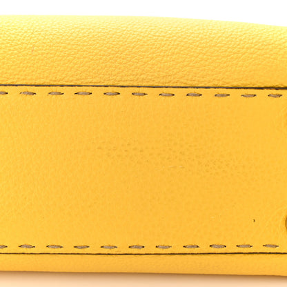 Fendi Cuoio Romano Selleria Mini Peekaboo Iconic Satchel Limone 13 of 14